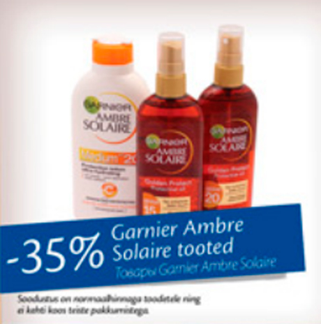 Garnier Ambre Solaire tooted  -35%