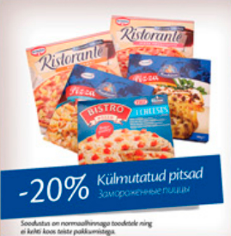 Külmutatud pitsad  -20%