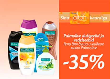 Palmolive dušigeelid ja vedelseebid -35%