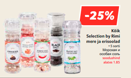 Kõik Selection by Rimi mere ja erisoolad  -25%