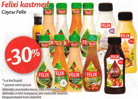 Felixi kastmed  -30%