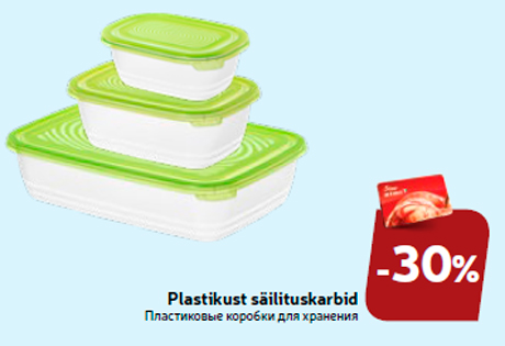 Plastikust säilituskarbid  -30%
