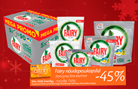 Fairy nõudepesukapslid  -45%