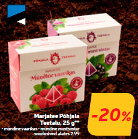 Marjatee Põhjala Teetalu, 25 g**  -20%