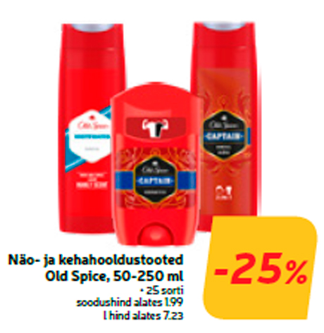 Näo- ja kehahooldustooted Old Spice, 50-250 ml  -25%
