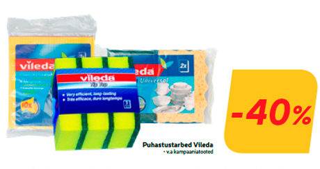 Puhastustarbed Vileda  -40%
