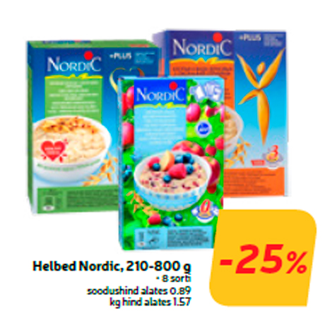 Helbed Nordic, 210-800 g  -25%
