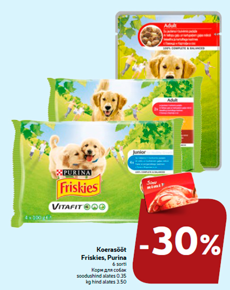 Koerasööt Friskies, Purina  -30%