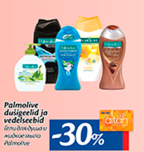 Palmolive dušigeelid ja vedelseebid -30%