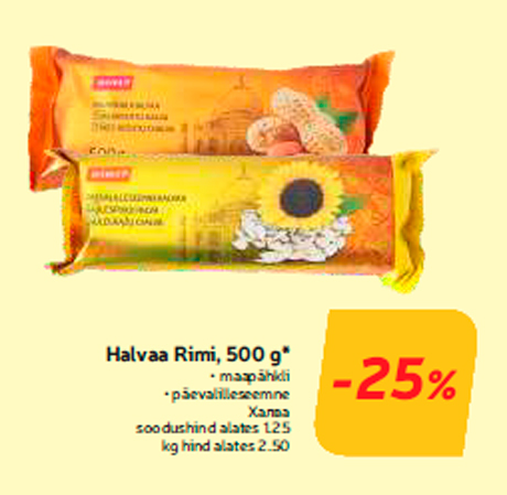 Halvaa Rimi, 500 g*  -25%