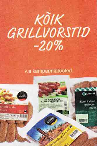 KÕIK GRILLVORSTID -20%