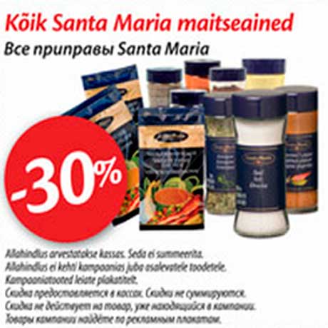 Santa Maria maitseained -30%