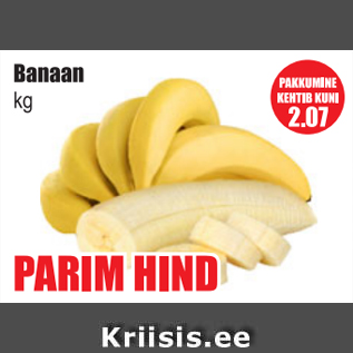 Banaan 1 kg - PARIM HIND