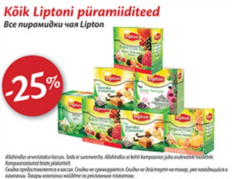 Kõik Liptoni püramiiditeed -25%