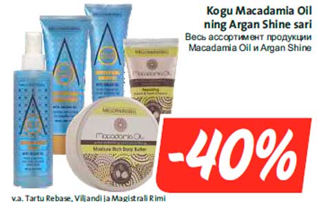 Kogu Macadamia Oil ning Argan Shine sari -40%