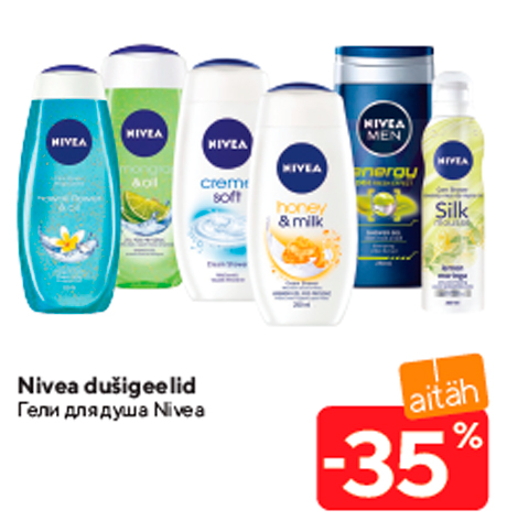 Nivea dušigeelid -35%