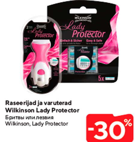 Raseerijad ja varuterad Wilkinson Lady Protector -30%