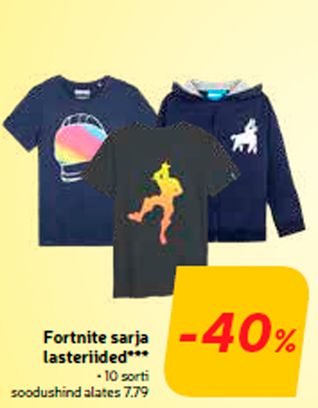 Fortnite sarja lasteriided*** -40%