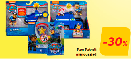 Paw Patroli mänguasjad -30%