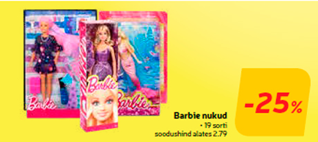 Barbie nukud -25%