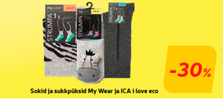 Sokid ja sukkpüksid My Wear ja ICA i love eco -30%