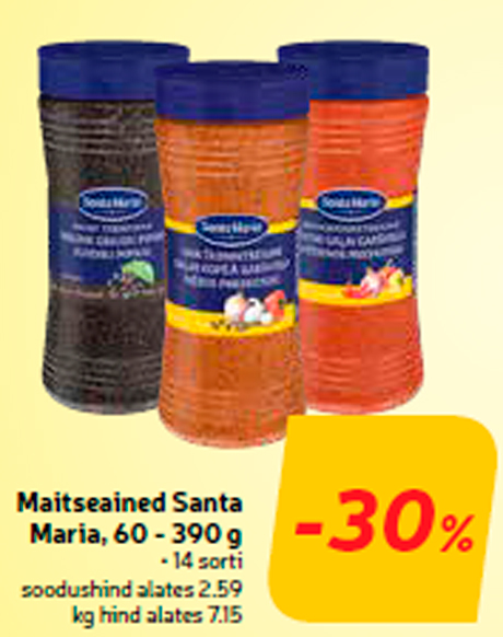 Maitseained Santa Maria, 60 - 390 g  -30%
