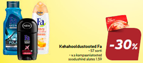 Kehahooldustooted Fa -30%