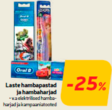 Laste hambapastad ja hambaharjad  -25%