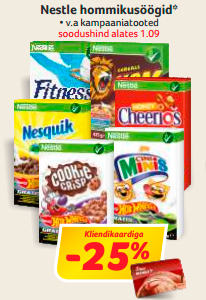 Nestle hommikusöögid*  -25%