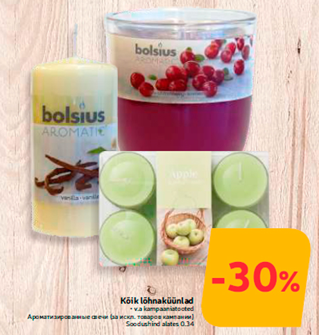 Kõik lõhnaküünlad  -30%