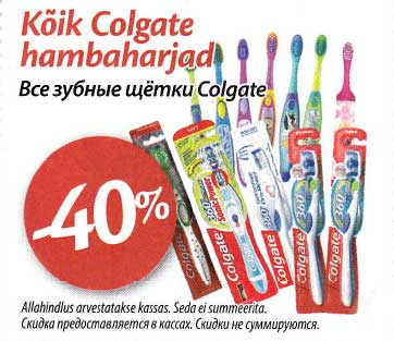 Kõik Colgate hambaharjad  -40%