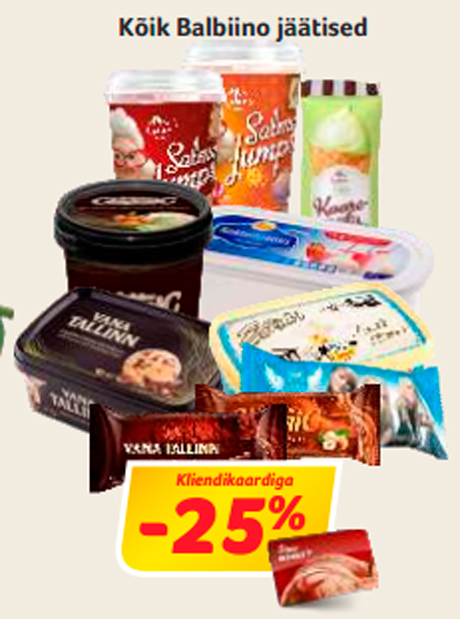 Kõik Balbiino jäätised -25%