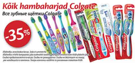 Kõik hambaharjad Colgate -35%