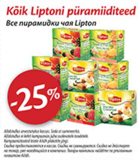 Kõik Liptoni püramiiditeed -25%