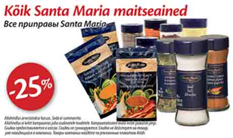 Kõik Santa Maria maitseained  -25%