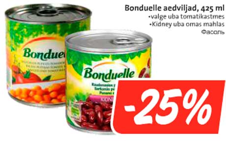 Bonduelle aedviljad, 425 ml  -25%