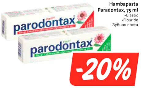 hambapasta Paradontax, 75 ml -20%