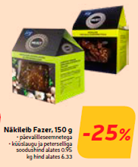 Näkileib Fazer, 150 g  -25%