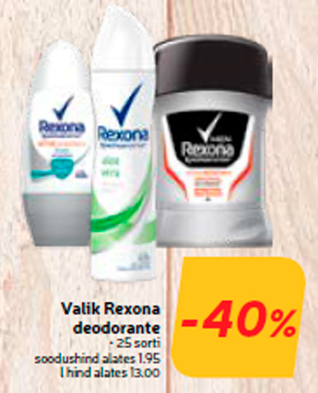 Valik Rexona deodorante -40%