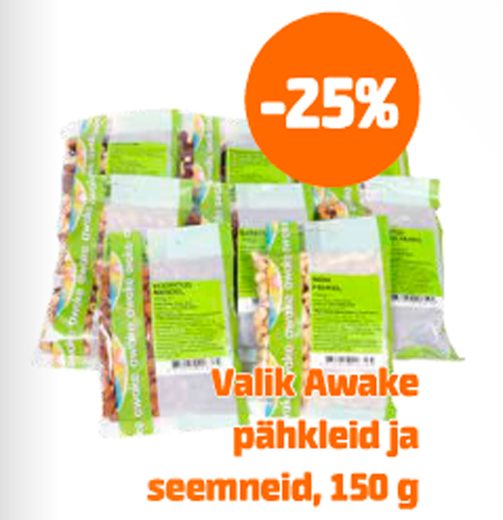 Valik Awake pähleid ja seemneid, 150 g -25%