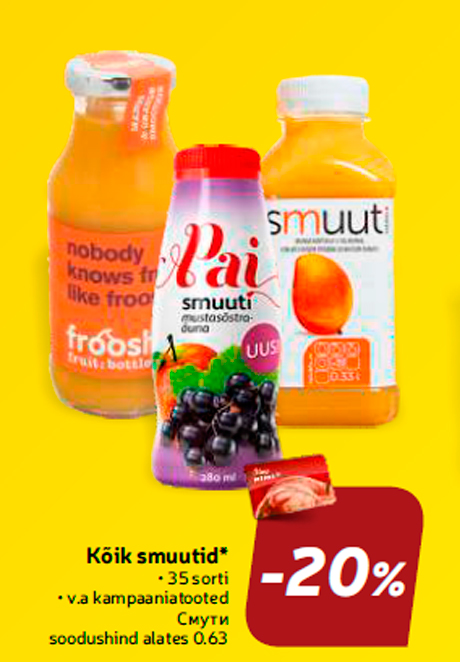 Kõik smuutid*  -20%