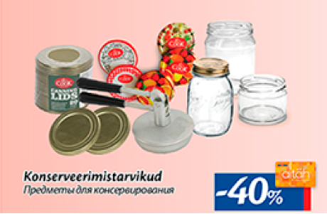 Konserveerimistarvikud  -40%