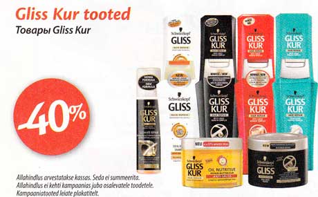 Gliss Kur tooted -40%