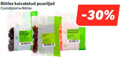 Bittles kuivatatud puuviljad -30%