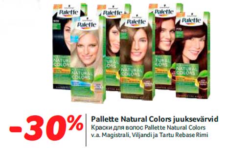 Pallette Natural Colors juuksevärvid -30%