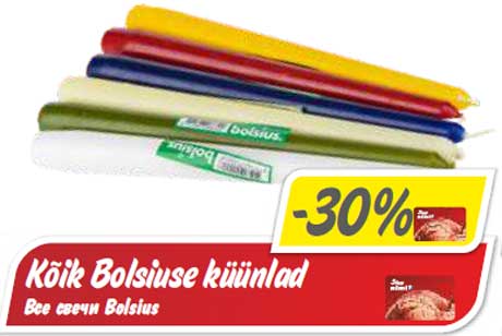 Kõik Bolsiuse küünlad  -30%