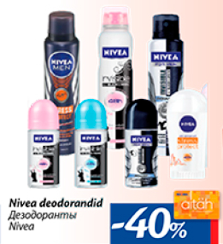 Nivea deodorandid  -40%