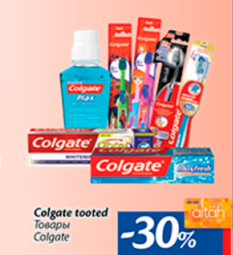 Colgate tooted  -30%