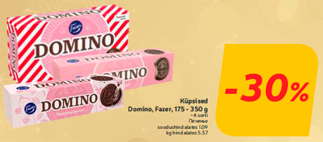 Küpsised
Domino, Fazer, 175 - 350 g  -30%
