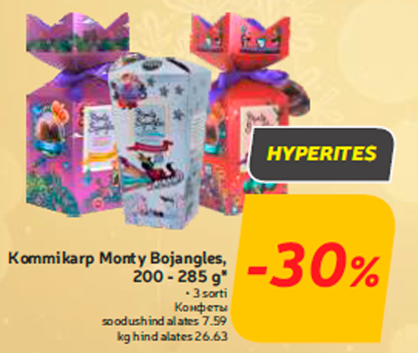 Kommikarp Monty Bojangles, 200 - 285 g* -30%
